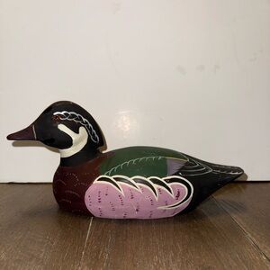 Wooden Carved Painted Wood Duck Decoy